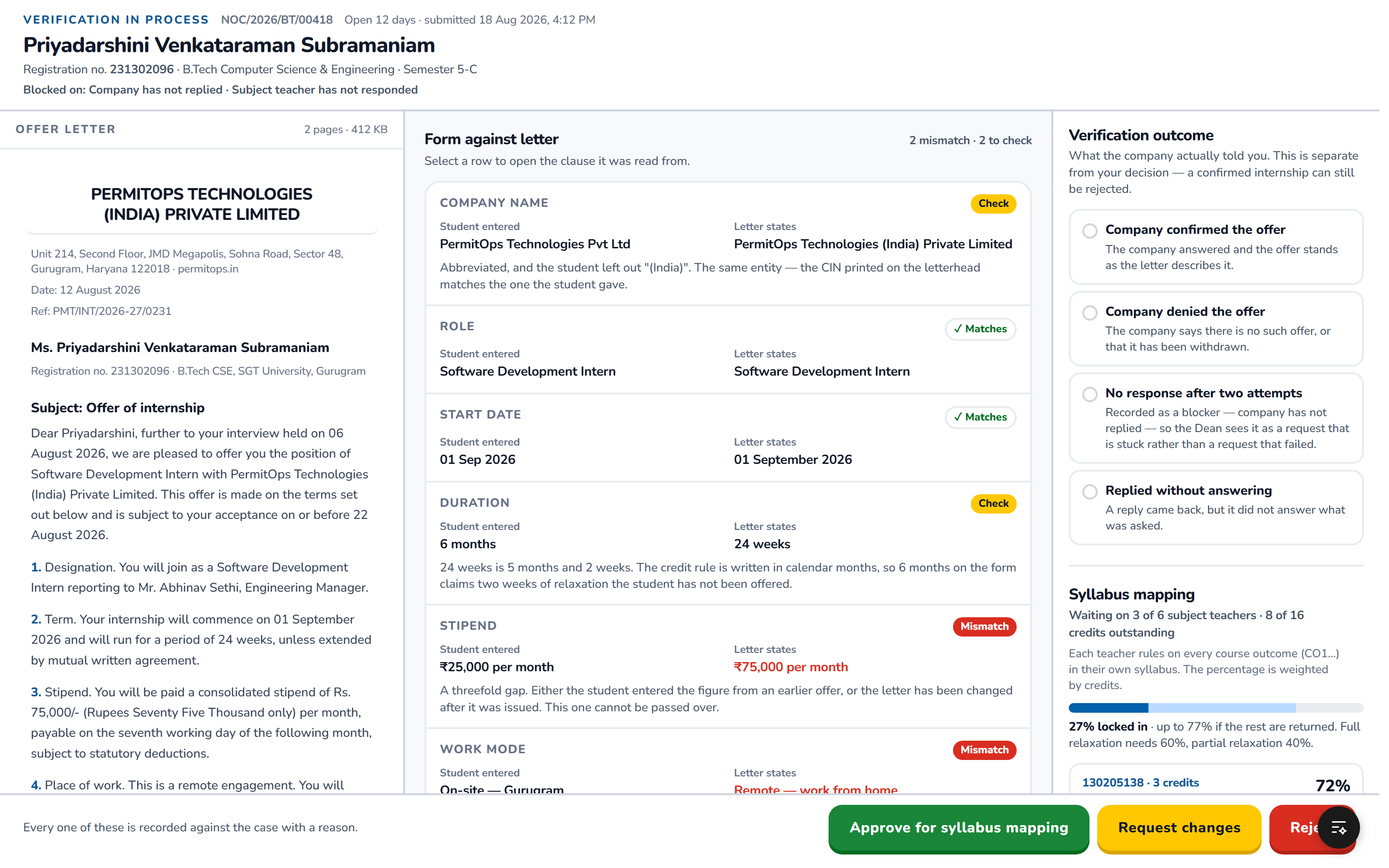 Verify the company — Shown at 1440 px